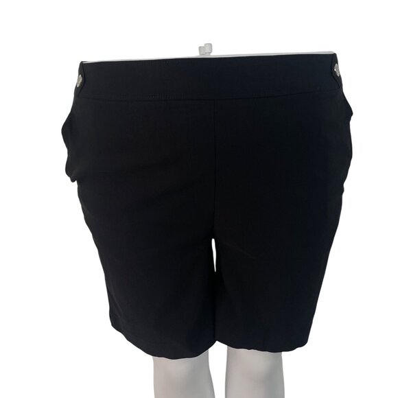 Rafaella Womens Black Stretch Shorts  Classic Fit Lightweight Comfortable Sz 18 - Picture 1 of 8